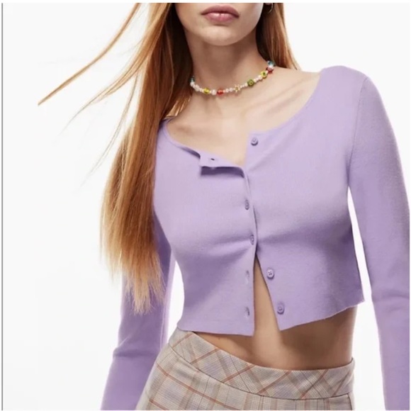Aritzia Sweaters - Aritiza Sunday Best Izzy Cardigan XS Light Purple